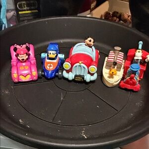 Disney Character Toy Car Collection - Pink, Blue, Red